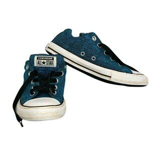 Converse Chuck Taylors All Star Blue Fly Sneakers Knit Boys Girls 3 Low Top